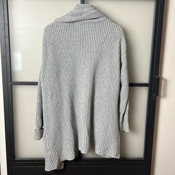 Soft Surroundings Townsend Cardigan Gray Chunky Knit Sweater Size Small - Picture 6 of 7